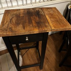 Cutting Board Table on Wheels 