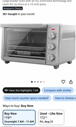 Black and Decker airfryer/ oven