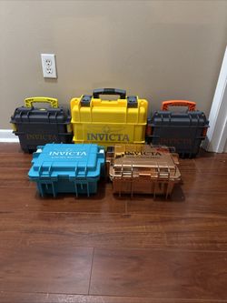 Invicta Watch Cases Lot Of 5 Multi Colored