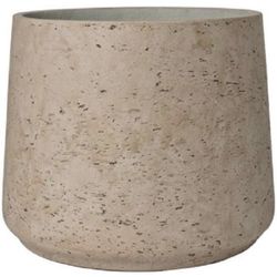 B-13 Pottery Pots Petite Grey Planter 6" H x 7" - Gray Washed Fiberstone Indoor and Outdoor Flower Pot