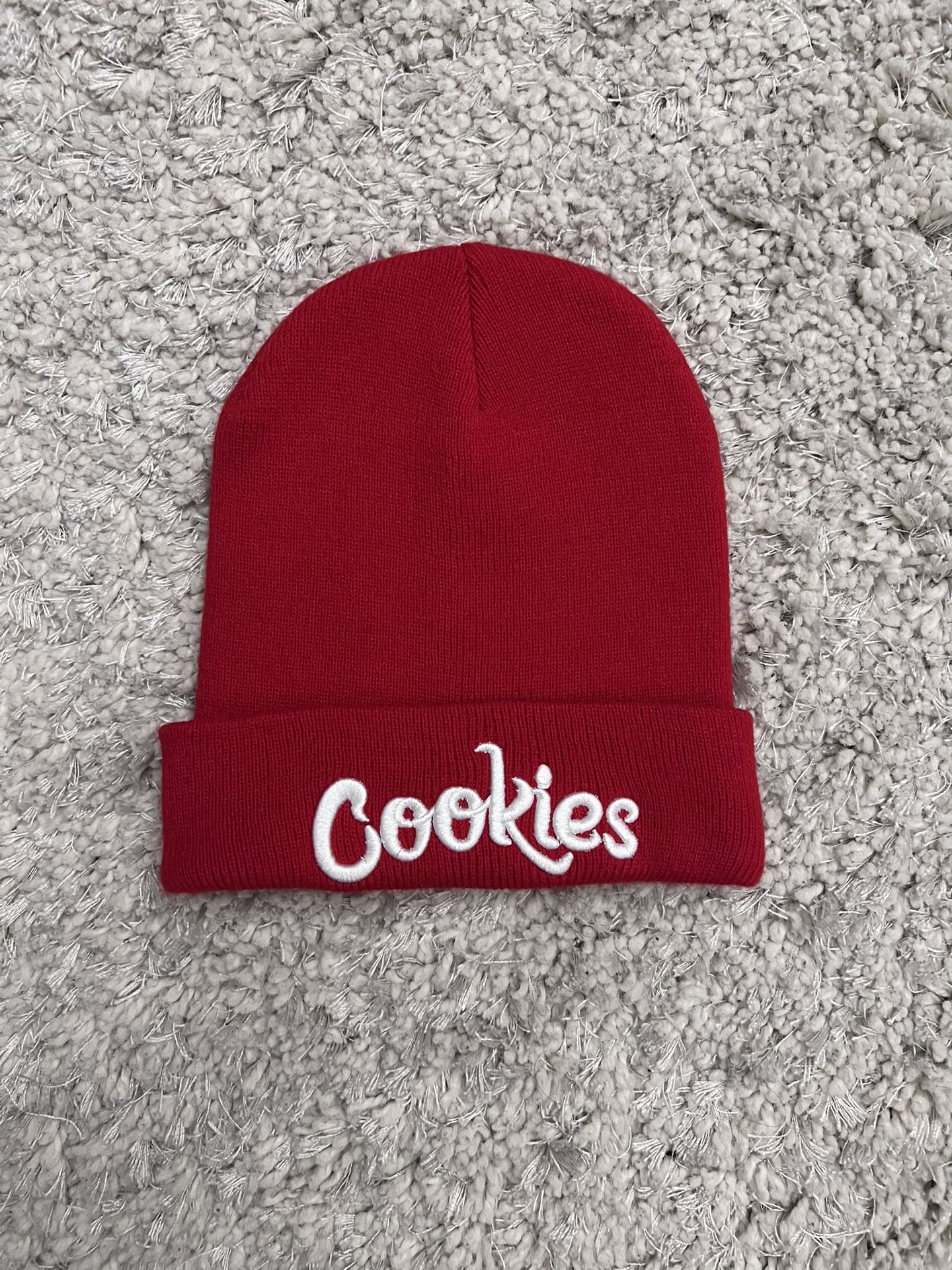 Red and White Cookies Beanie