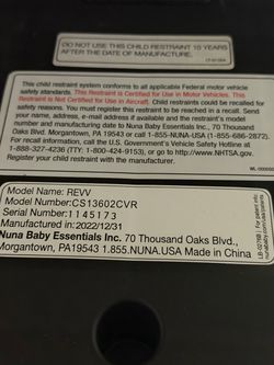Nuna REVV Car Seat CS13602CVR