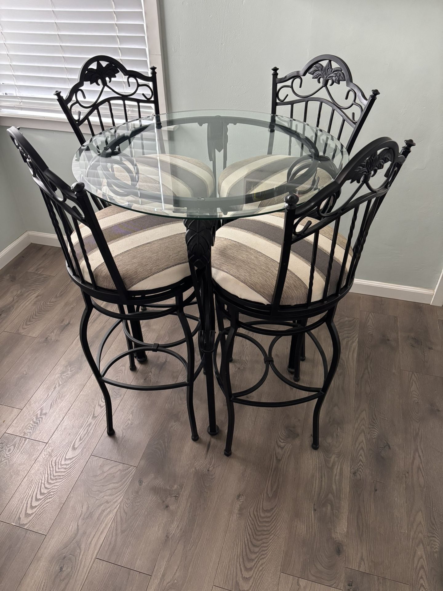 Glass Top Dining Table 