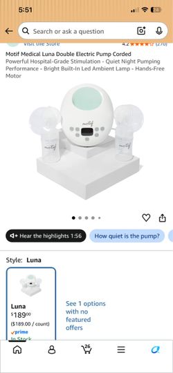motif Luna double electric pump.