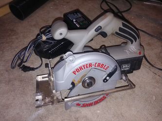 Porter cable 6 inch cordless saw with new battery and charger