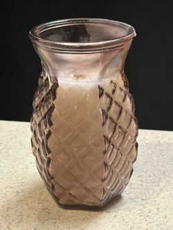 White Wood Wick Candle In A Vase