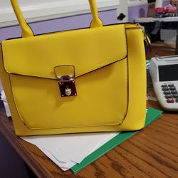 Large Yellow Handbag