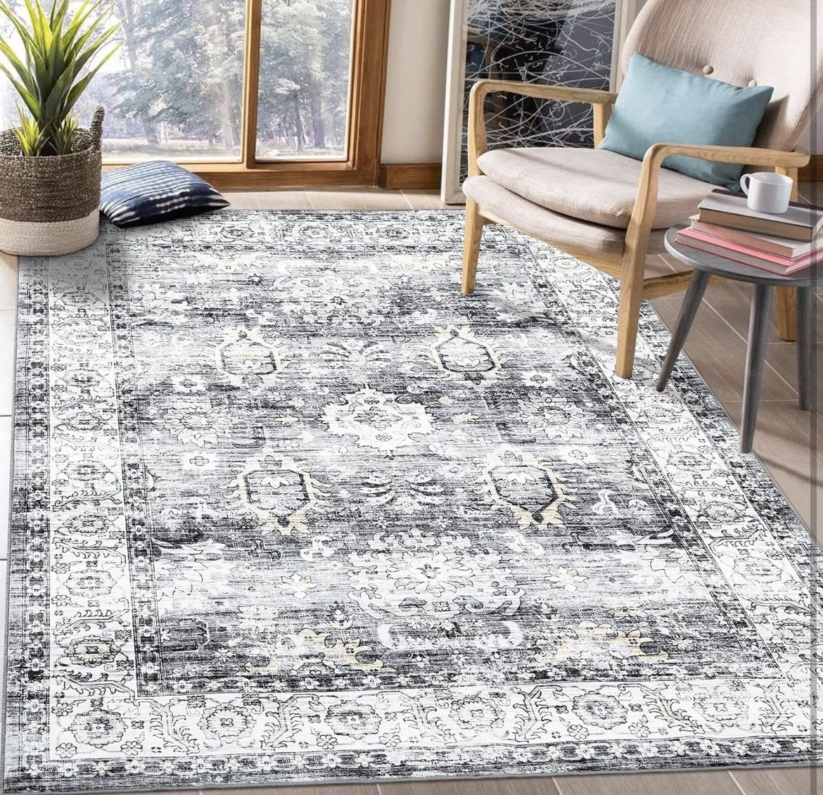 8x10 Brand New Beautiful Grey&brown Area Rug