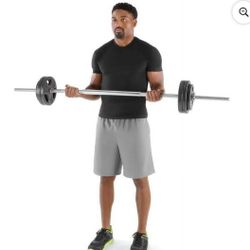 5ft Barbell With Bar Handles With (85.lbs)