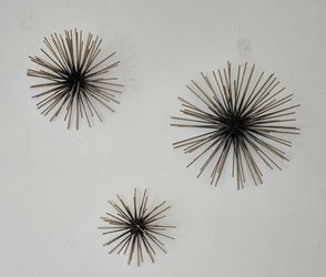 Set of 4 Starburst Wall Decor Mid Century Vibe