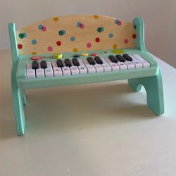 Wooden Kids Piano with Song Cards