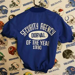 Vintage Vntg 1990 Security Agency Of The Year Dorval Canada  Reversible Shirt Jacket
