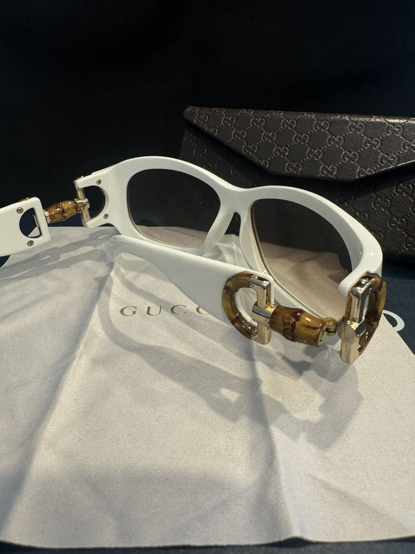 White Frame Gucci Glasses