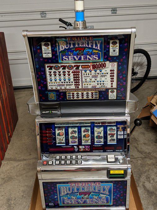 Refurbished Butterfly Triple Sevens Slot Machine