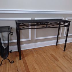 Metal Console And End Table Set