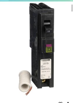 Square D by Schneider Electric Square D - HOM115DFC Homeline 15-Amp Single-Pole Dual Function Circuit Breaker, 1-Inch Format