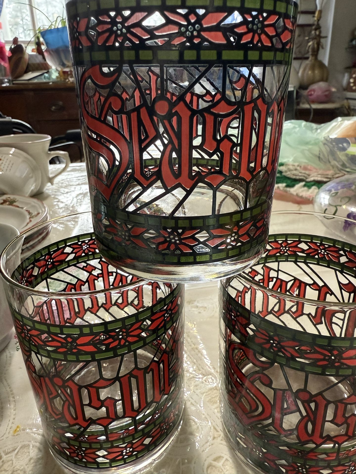 vintage Houze Drinking Glasses
