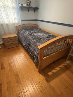 Twin Bed Frame and Night Stand
