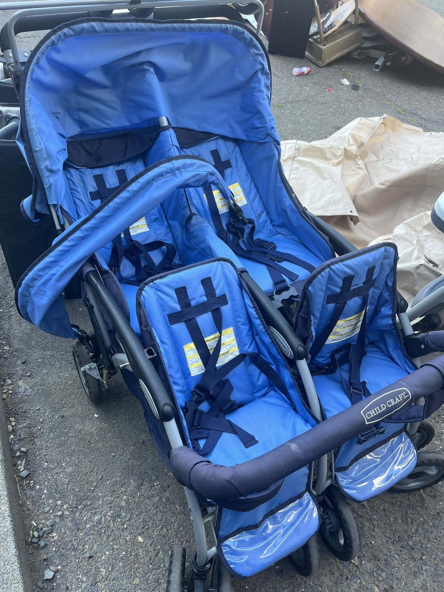 Tandem Stroller Childcraft Quad Stroller MULTI CHILD QUAD