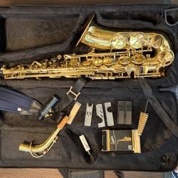 Saxophone, Slade Eb Be Alto e Flat Brass Carved Pattern 