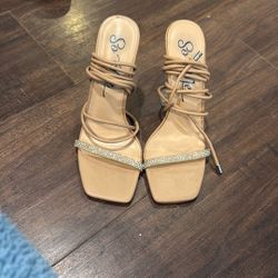 Nude Diamond Heels