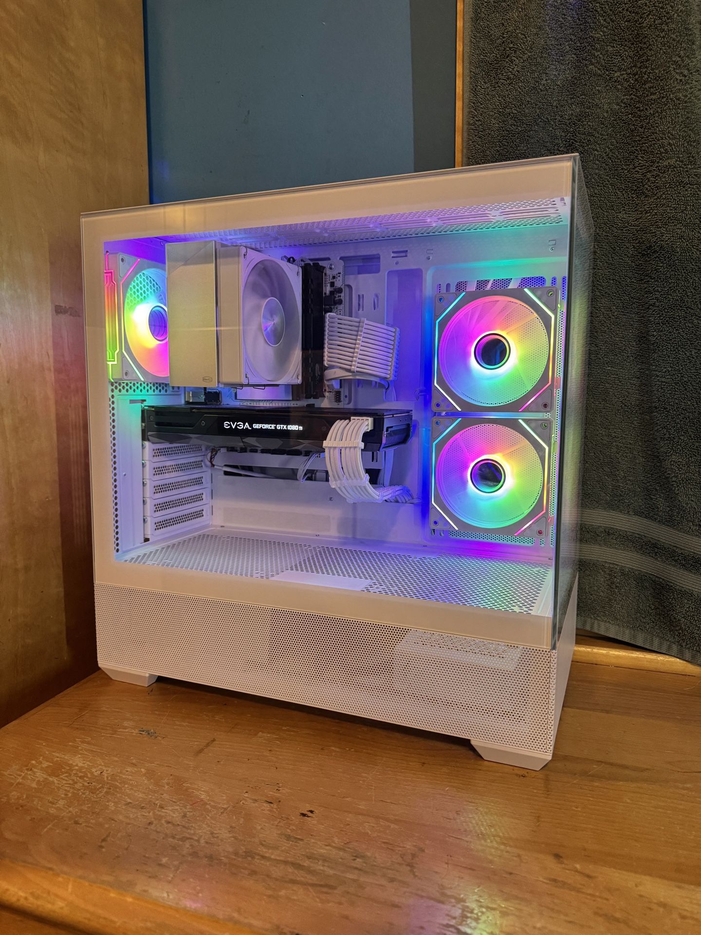 White RGB Gaming PC | Ryzen 7, Windows 11 Pro, Nvidia