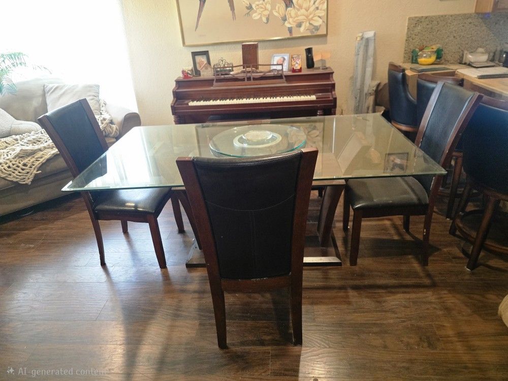 Glass Dining Table & Chairs