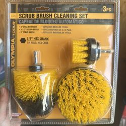 Olympia tools Scrub Brush Cleaning Set 3 Piece