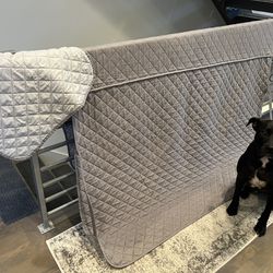 Reversible Couch Cover for 3 Cushion Couch/Sofa (Handsome dog not included)