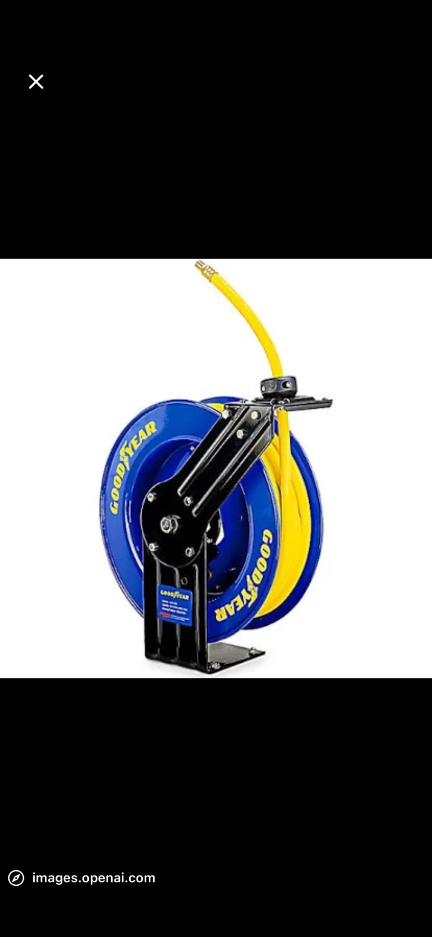 Goodyear Retractable Air Hose Reel 1/2” x 50ft – Heavy Duty Steel