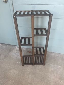 Great moving deal good condition wood stand shelf