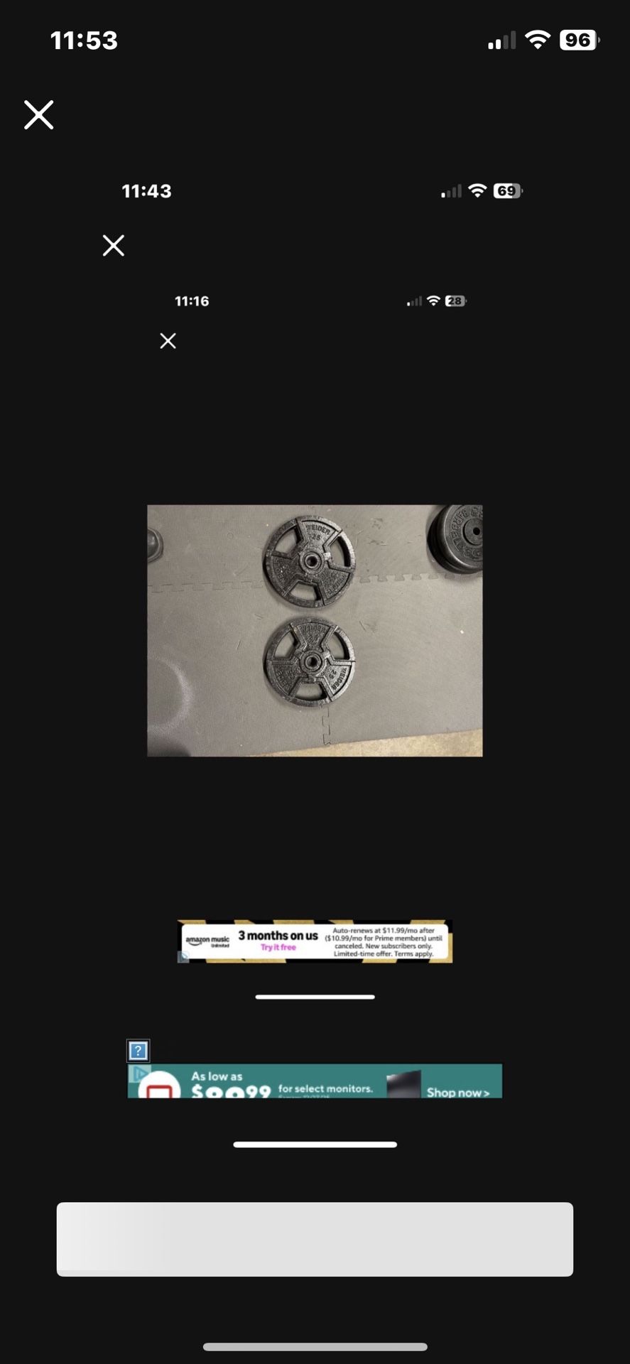 Weight Plates.     35 Dollars 