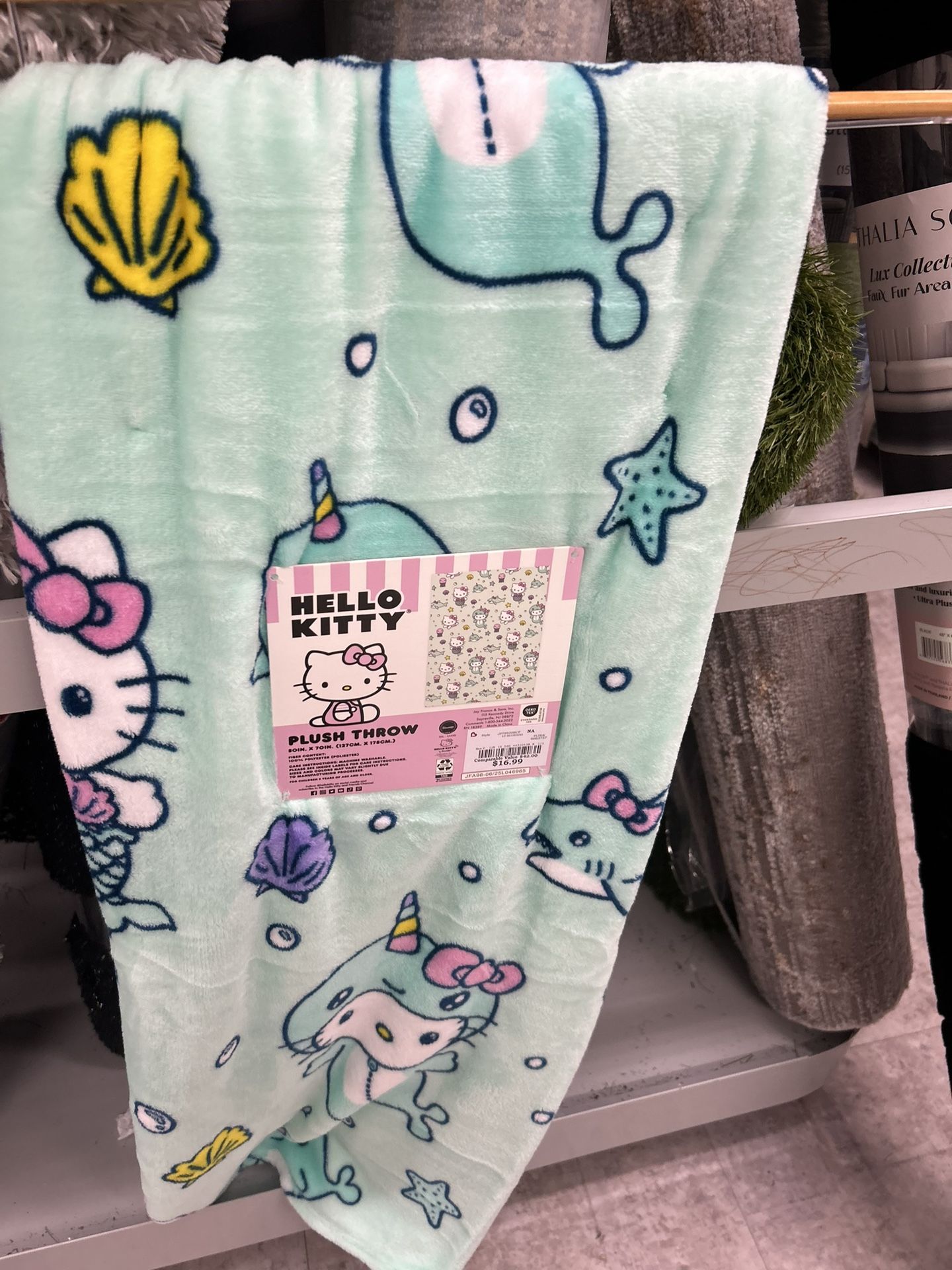 Mermaid Hello kitty Throw