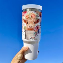40oz Tumbler Highland Cow brand new