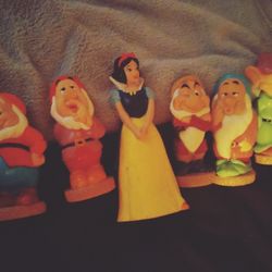 Old Snow White Plastic Figurines 