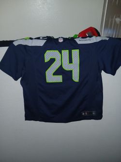 Marshawn Lynch #24 Seahawks Jersery REEBOK