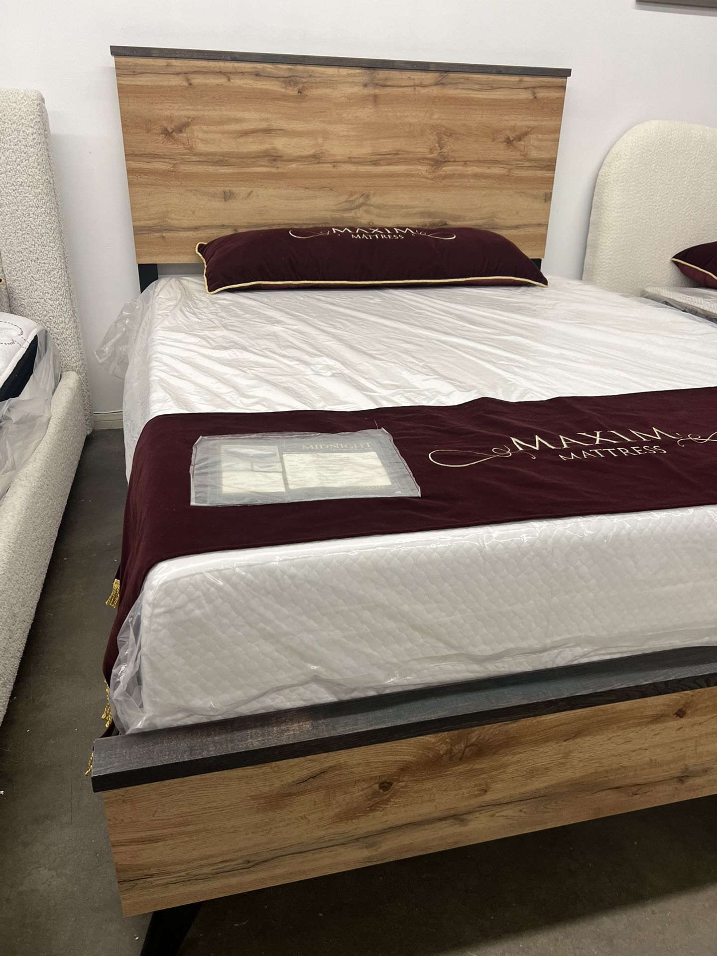 Brown Rustic Queen Bed Frame