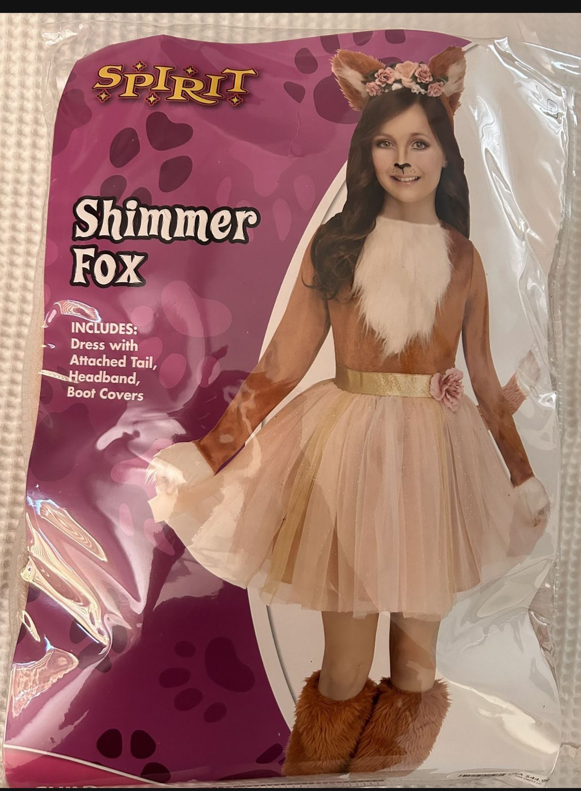 Halloween Kids Costume shimmer Fox Like New