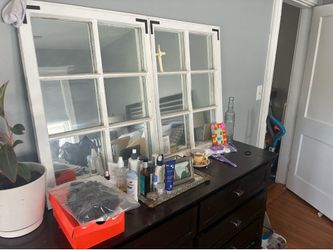 Decorative Window pane Mirror