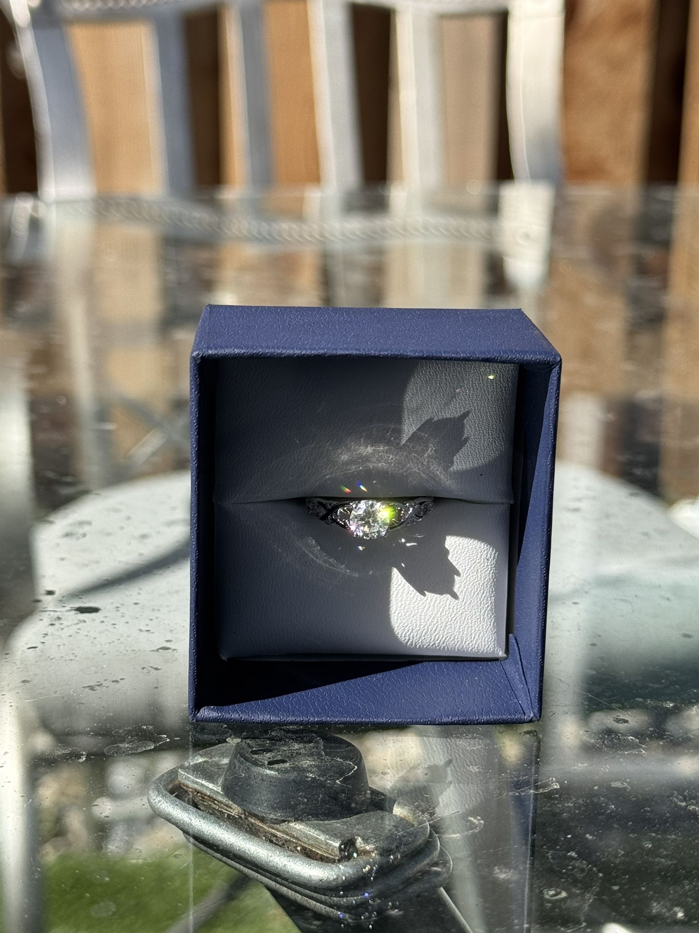 1.0ct Moissanite Color D Size 9 