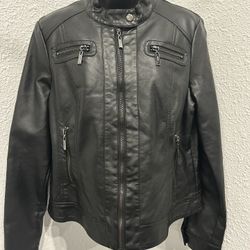 Jou Jou Vegan Leather Jacket Black