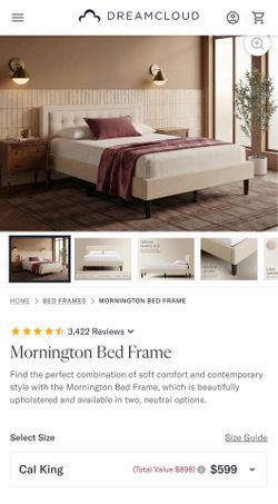 Dreamcloud linen bed frame