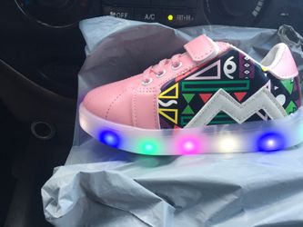 Kids led lights shoes girls