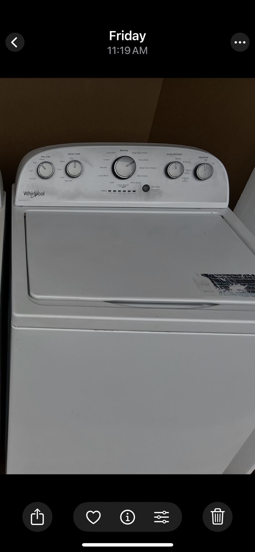 Whirlpool washer
