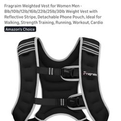 Weighted Vest [16LB] Women & Men Reflective Stripe Adjustable Running Workout