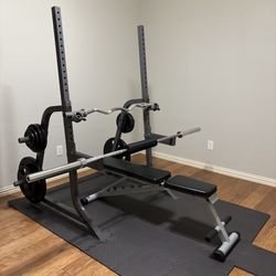 Half Rack With Weights & Bench Bars