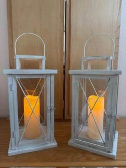 2-White LED Lanterns