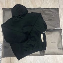 Black Essentials Hoodie