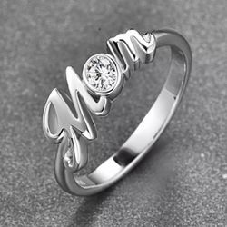 Mom Silver Ring, Various Sizes Available 