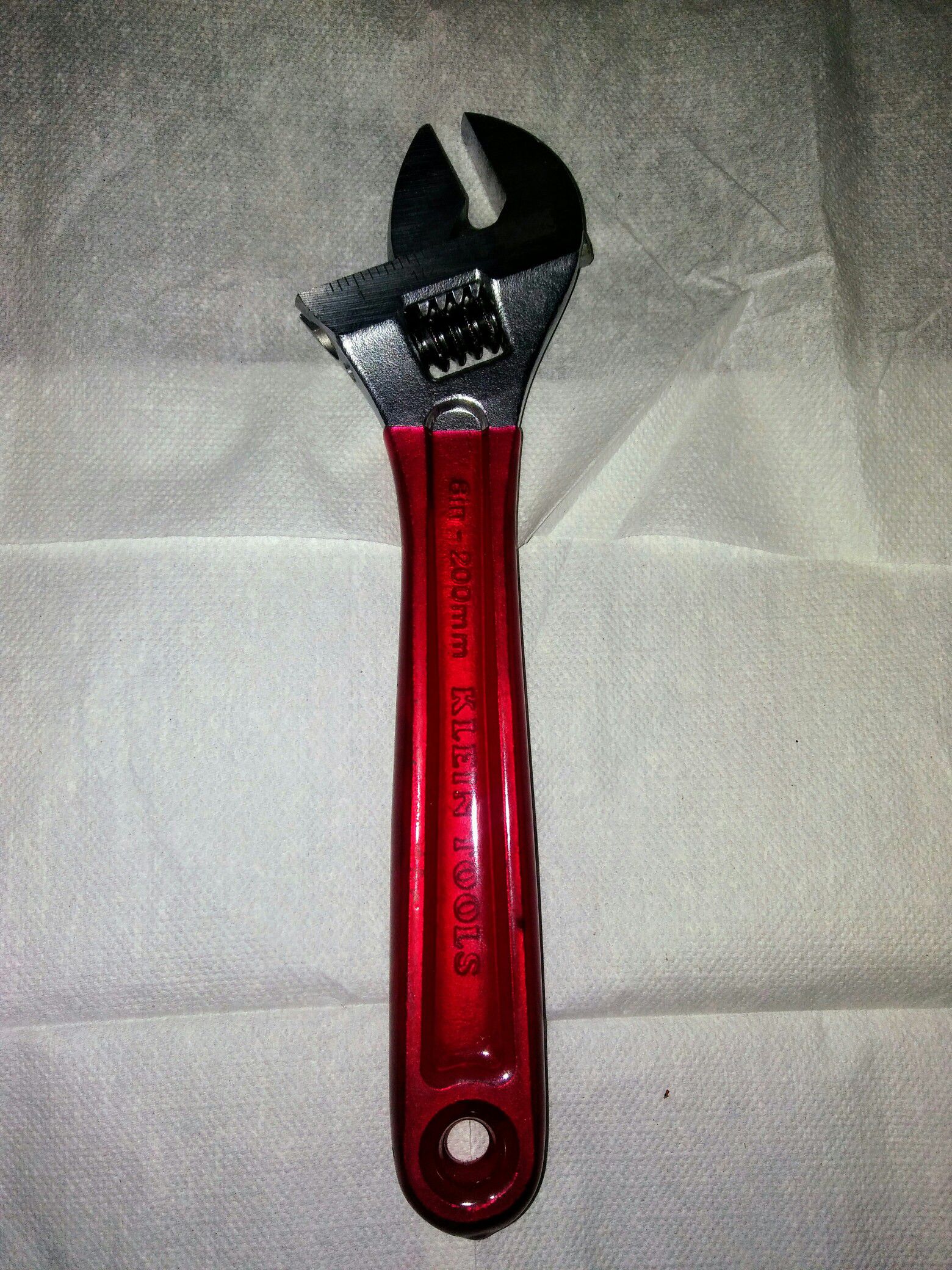 Klein Tool 8" Adjustable Wrench w Plastic Dipped Handles